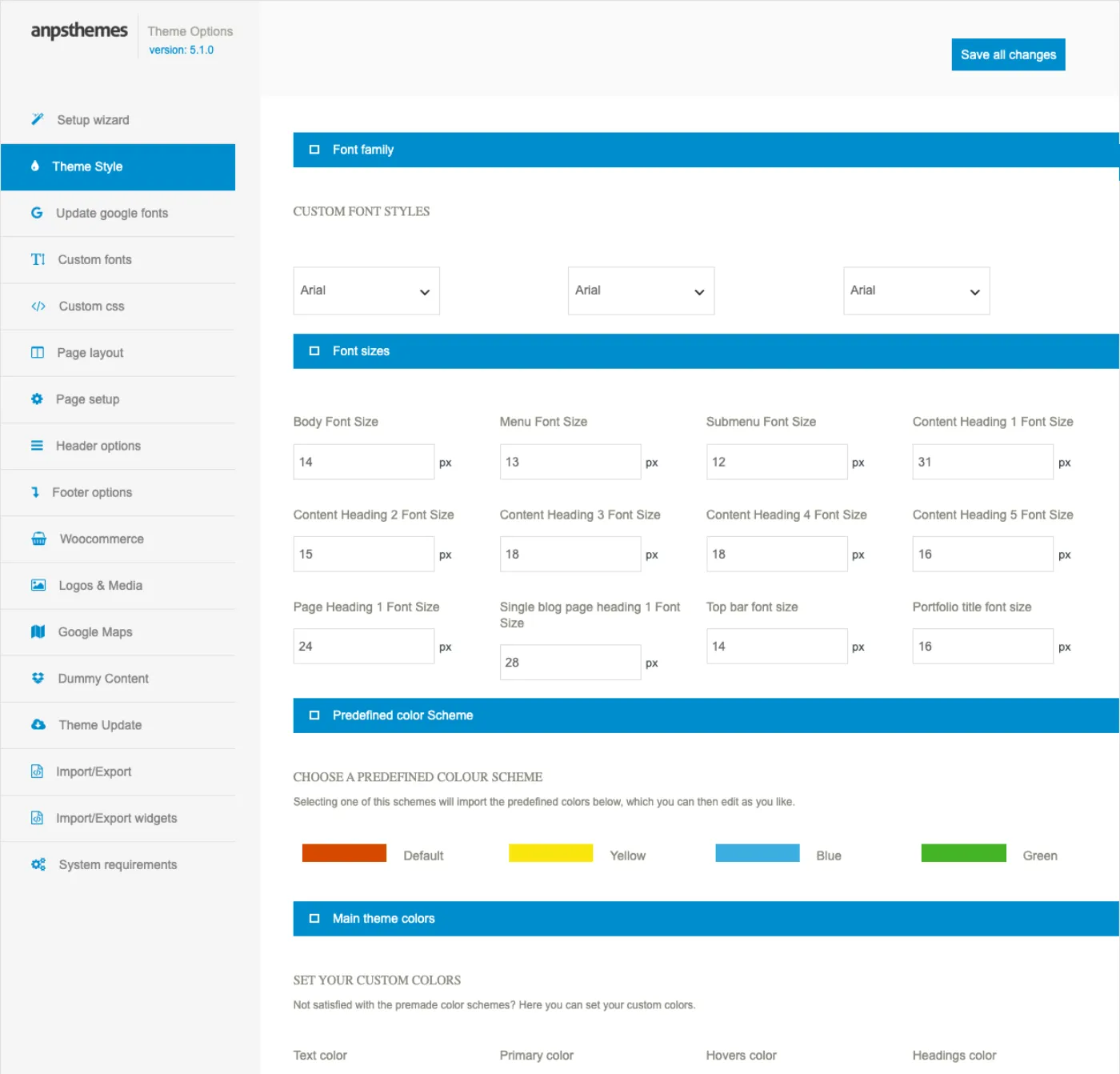 The Theme Style tab