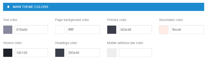 theme colors