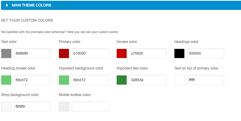 theme colors