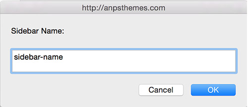 create sidebar name